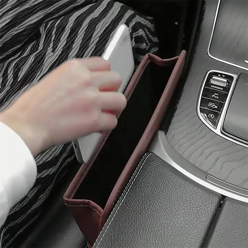 PU Leather Car Seat Gap Filler & Organizer