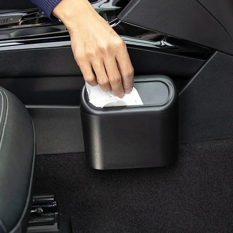Mini Car Trash Bin with Push Lid