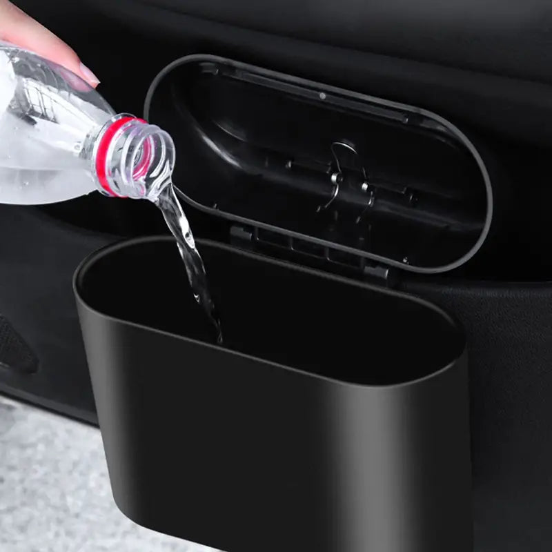 Mini Car Trash Bin with Push Lid